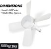 Socket Fan Light Original ‚Äì Warm Light Ceiling Fans with Lights and Remote | with Replacement for Bulb/Ceiling