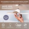 Socket Fan Light Original ‚Äì Warm Light Ceiling Fans with Lights and Remote | with Replacement for Bulb/Ceiling